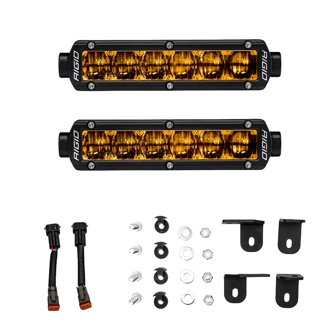 37201 – RIGID IND Driving/ Fog Light, LED Bulb White Bulb 6 Inch Rectangular 21 Watt Bulbs At 1.5 Amp Draw SAE Fog Be...